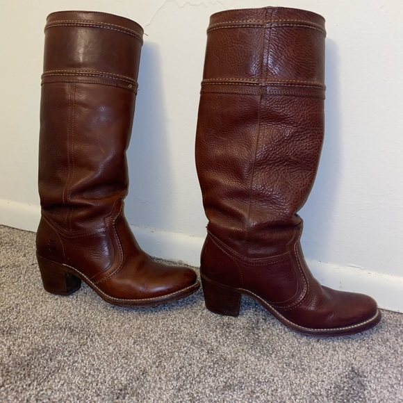Frye 77230 Cognac Jane Pull-On Riding Boot Size 7.5 - Picture 9 of 9